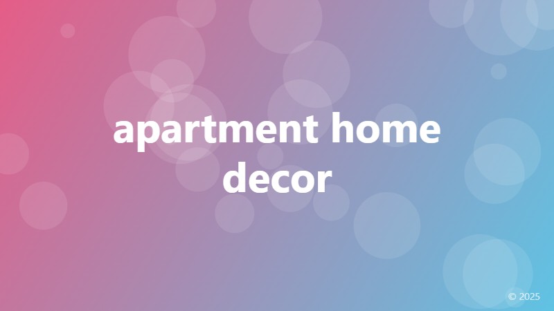 apartment home decor