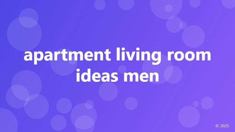 apartment living room ideas men