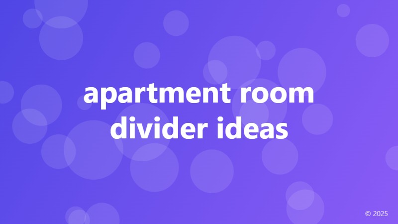 apartment room divider ideas
