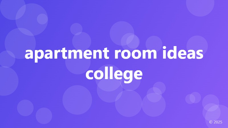apartment room ideas college