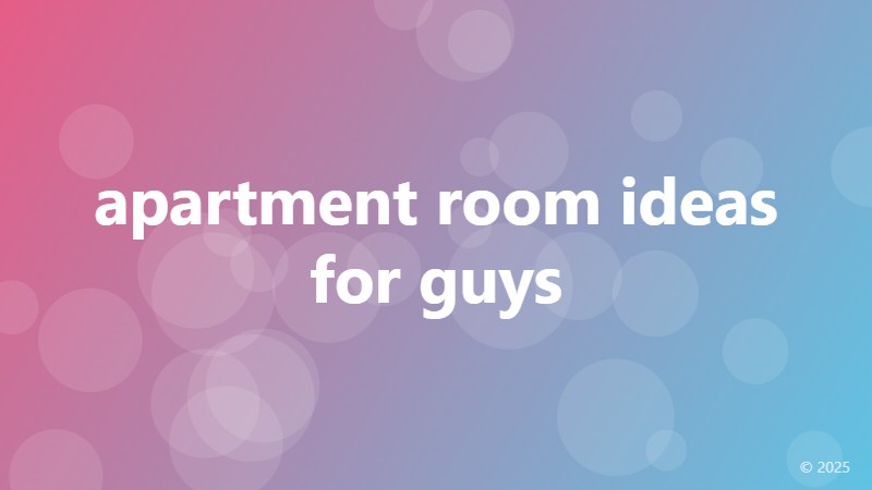 apartment room ideas for guys