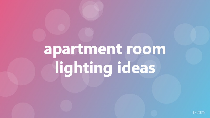 apartment room lighting ideas