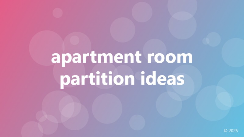 apartment room partition ideas