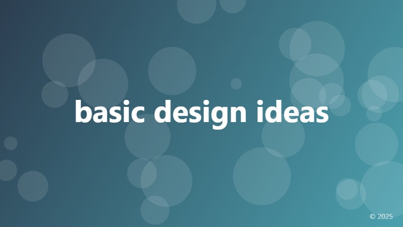 basic design ideas