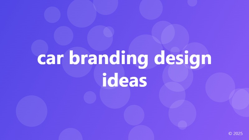 car branding design ideas