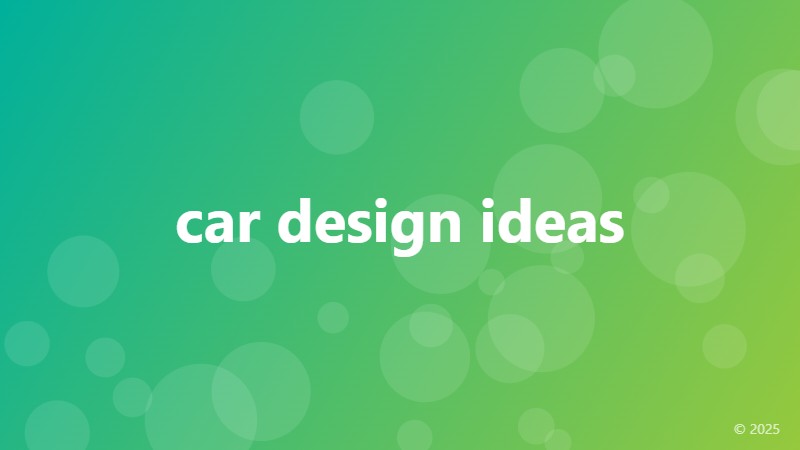 car design ideas