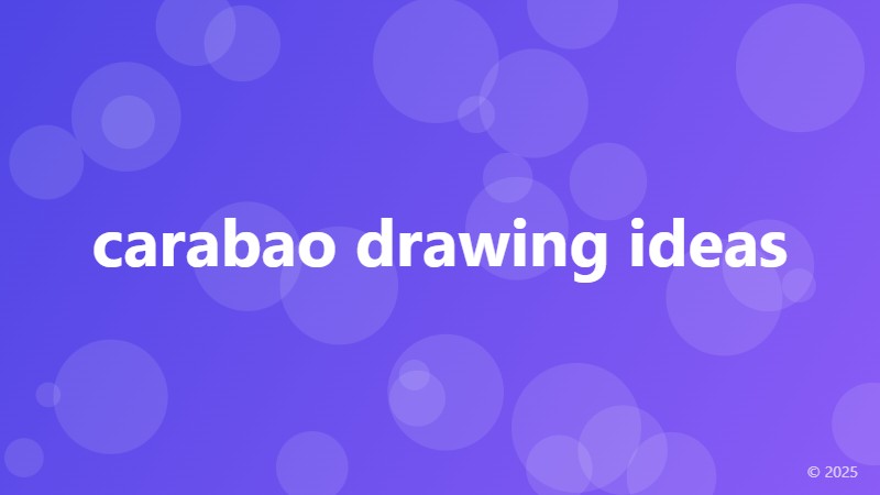 carabao drawing ideas