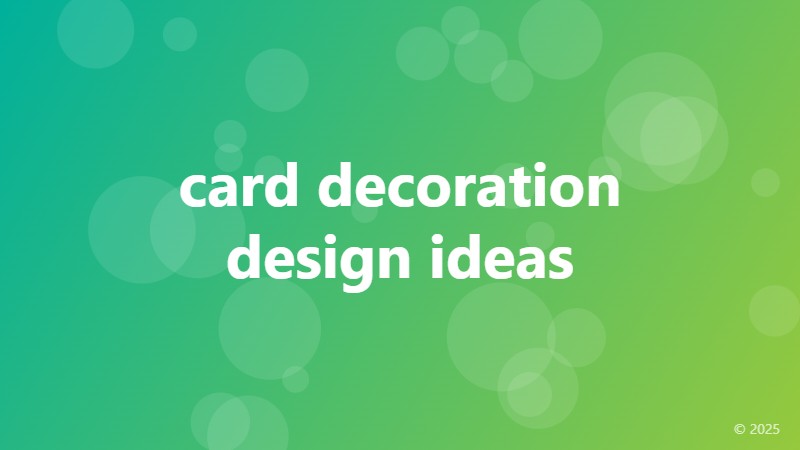 card decoration design ideas