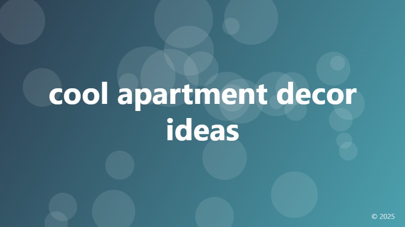 cool apartment decor ideas
