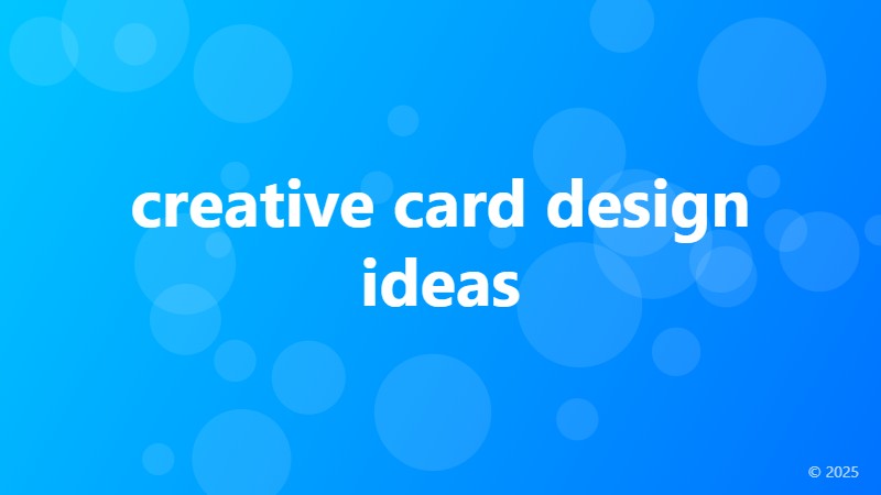 creative card design ideas