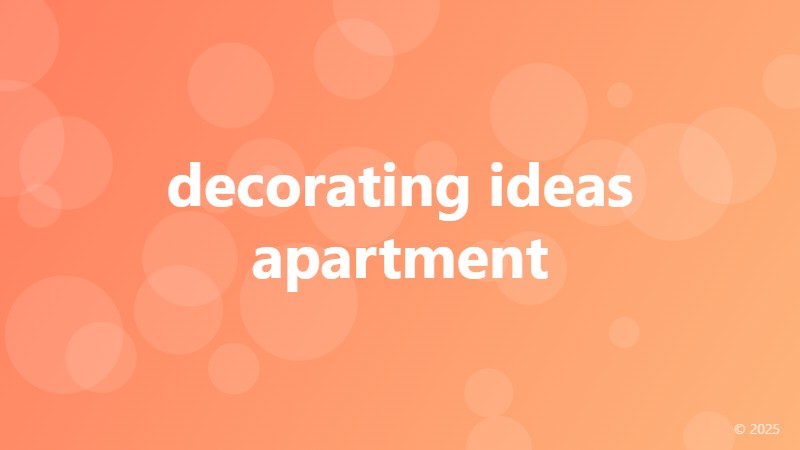 decorating ideas apartment