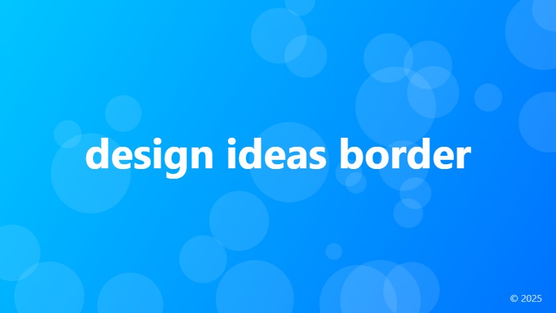 design ideas border