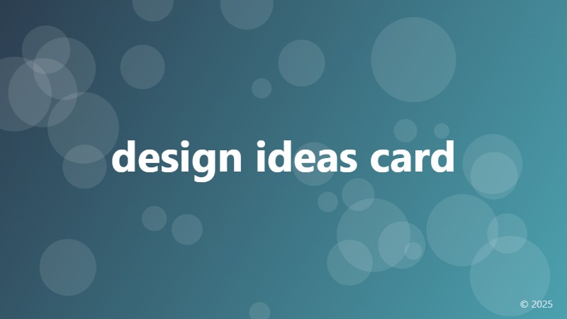 design ideas card