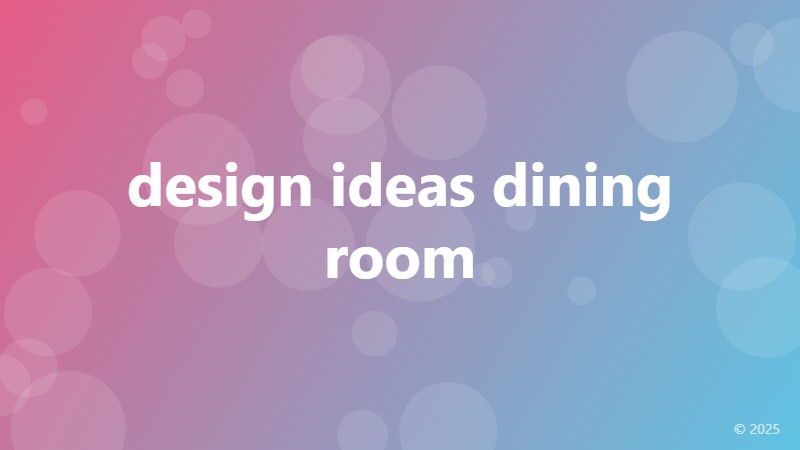 design ideas dining room
