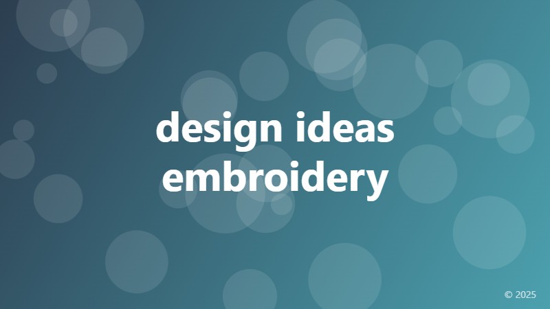 design ideas embroidery