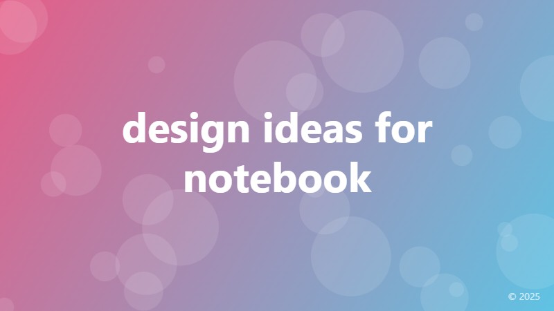 design ideas for notebook