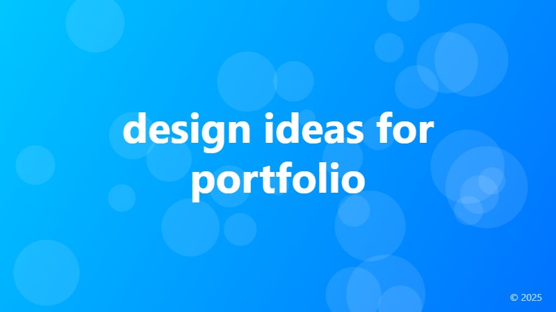 design ideas for portfolio