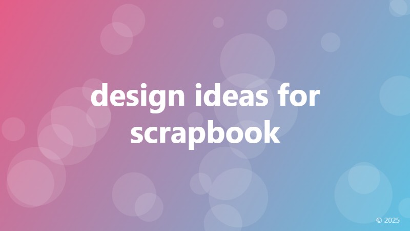 design ideas for scrapbook