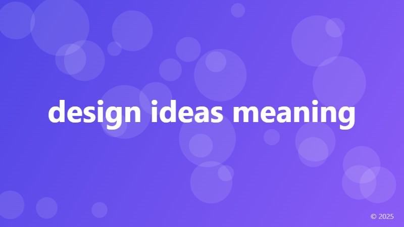 design ideas meaning