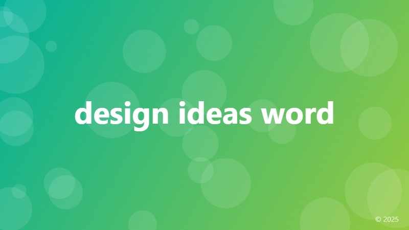 design ideas word