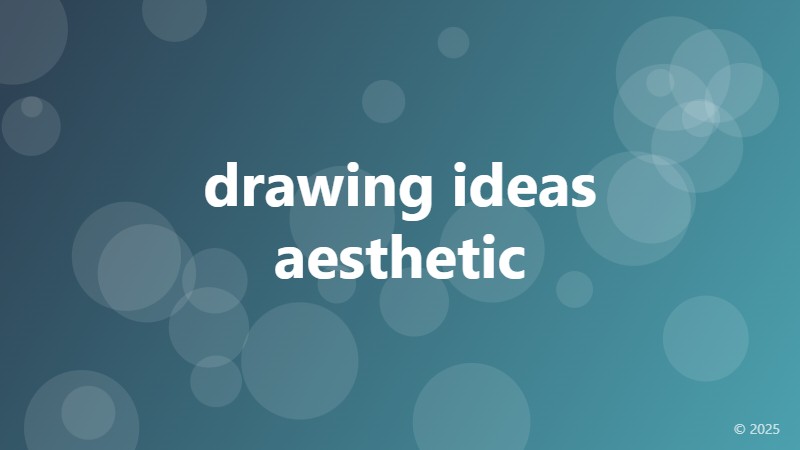 drawing ideas aesthetic