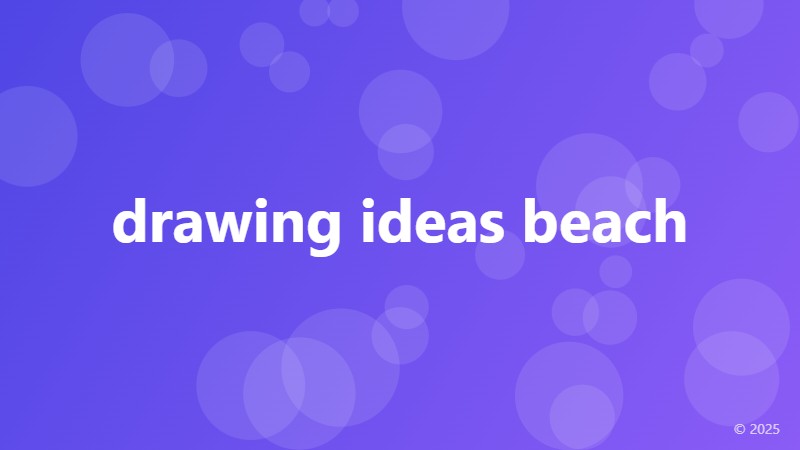 drawing ideas beach