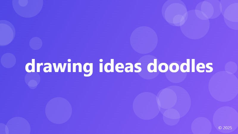 drawing ideas doodles