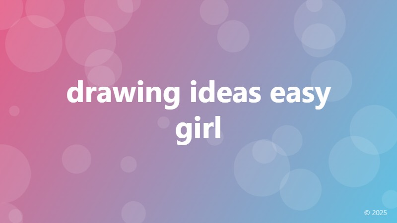 drawing ideas easy girl