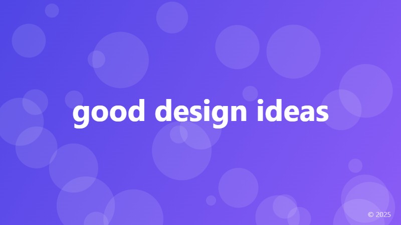 good design ideas