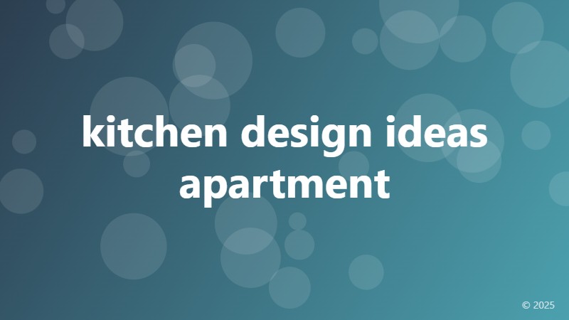 kitchen design ideas apartment