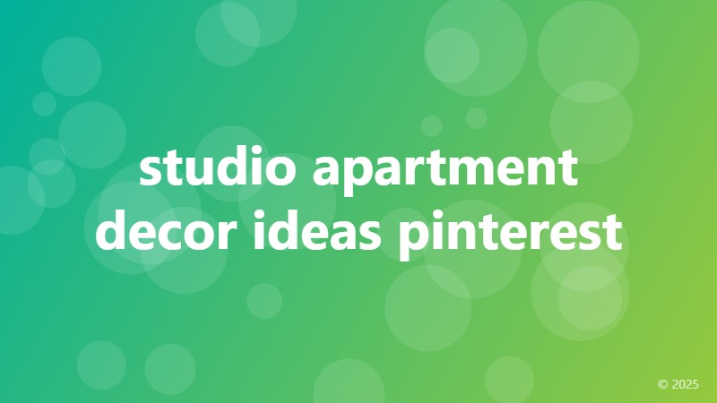 studio apartment decor ideas pinterest